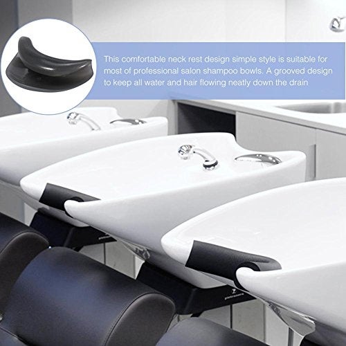 Semme Shampoo Bowl Gel Neck Rest, Durable Comfortable Soft Silicone/PU Gel Neck Cushion Pillow for Spa Hair Salon Sinks Wash Basin, 1.6 x 5.0inch - Image 2