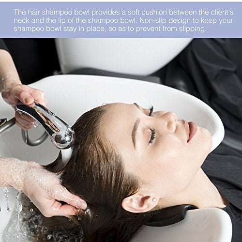 Semme Shampoo Bowl Gel Neck Rest, Durable Comfortable Soft Silicone/PU Gel Neck Cushion Pillow for Spa Hair Salon Sinks Wash Basin, 1.6 x 5.0inch - Image 3