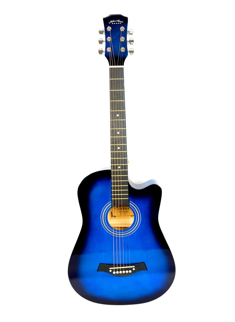 Mike Music Mike Music 38-Inch Acoustic Guitar with Bag, Strings, Capo, Picks & Strap -Blue  - Image 2