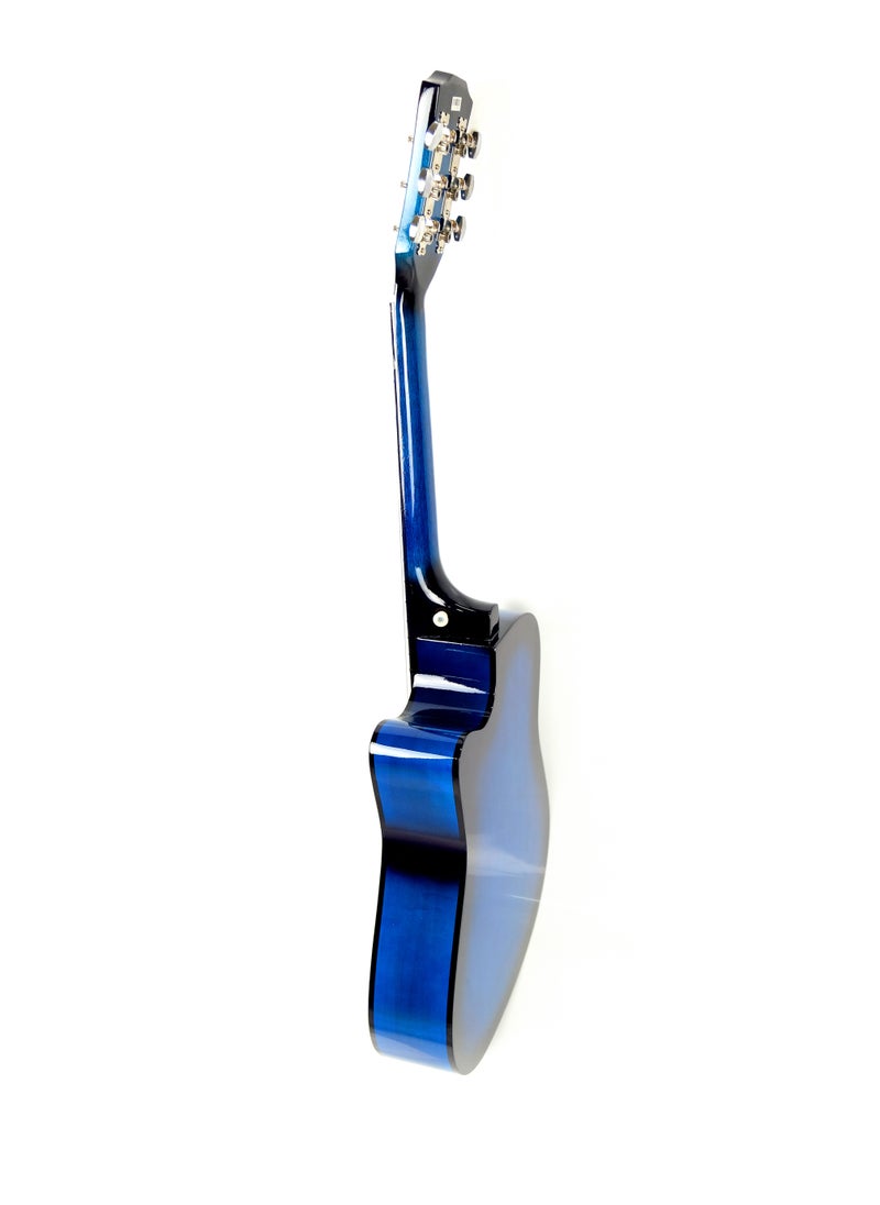 Mike Music Mike Music 38-Inch Acoustic Guitar with Bag, Strings, Capo, Picks & Strap -Blue  - Image 5