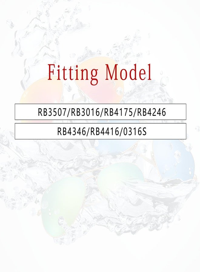 HiCycle2 براغي عدسات خلفية بديلة لنظارات راي بان كلوب ماستر RB3507 RB2716 RB3016، 4 براغي مع مفك براغي واحد (فضي، براغي تثبيت جسر الأنف). - Image 5
