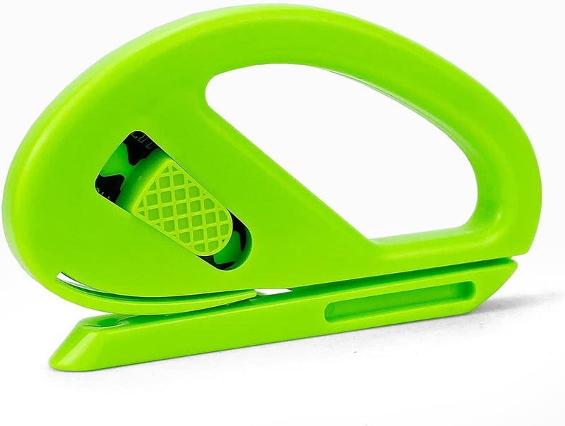 CARTINTS 2Pack Safety Wrapping Paper Cutter Vinyl Film Cutter Car Wraps Knife Craft Vinyl Knife Utility Knives with Razor Blade for Window Tint, Car Wrap, Craft Making, Green - Image 2