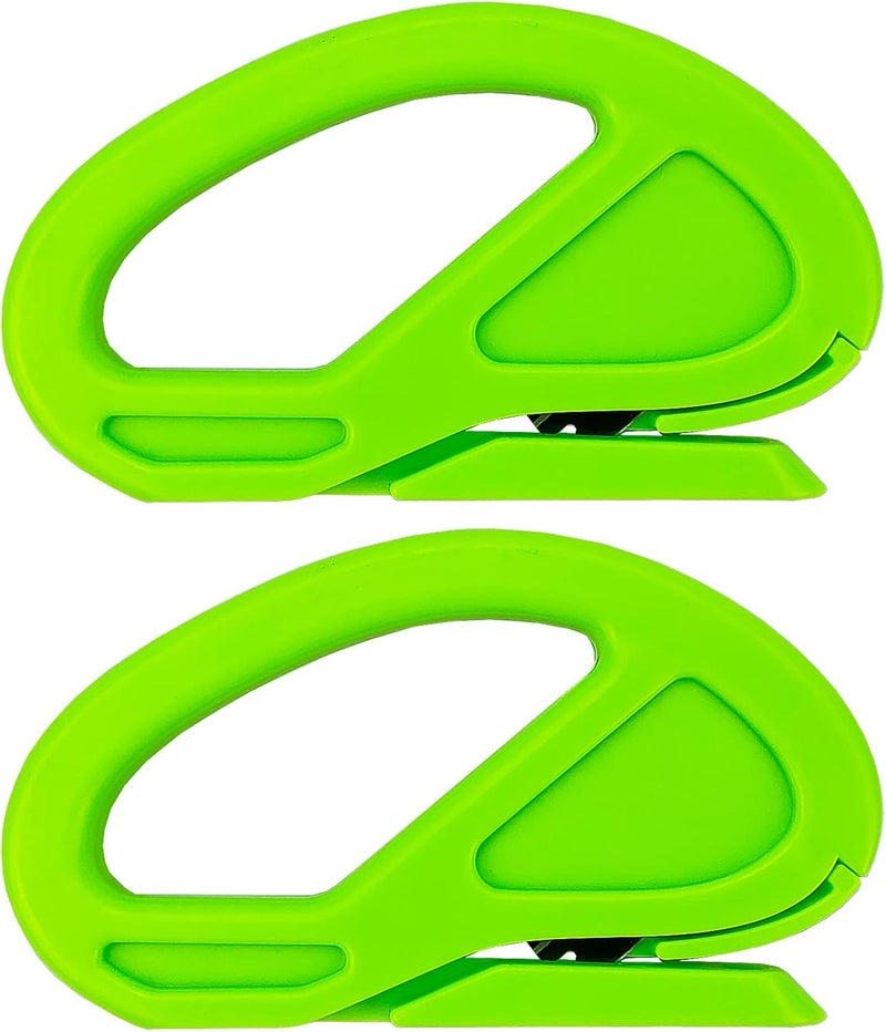 CARTINTS 2Pack Safety Wrapping Paper Cutter Vinyl Film Cutter Car Wraps Knife Craft Vinyl Knife Utility Knives with Razor Blade for Window Tint, Car Wrap, Craft Making, Green - Image 1