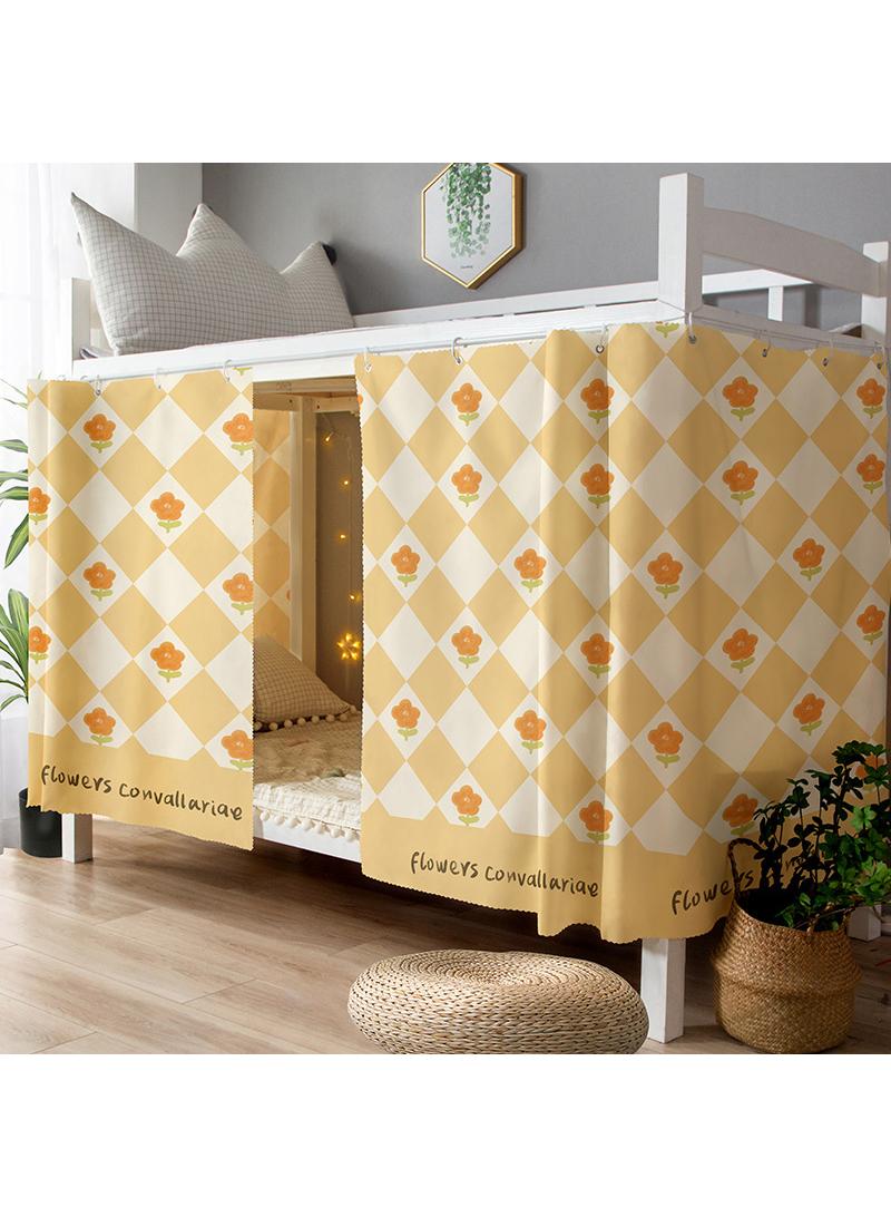Dormitory bed curtains, student dormitories with physical shading bed curtains 1.35 * 2m 2pcs, with dust-proof top cloth - Image 1