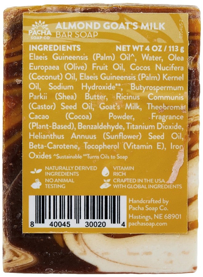 Pacha Soap Co PACHA SOAP Almond Goat's Milk Bar Soap, 4 OZ - Image 3