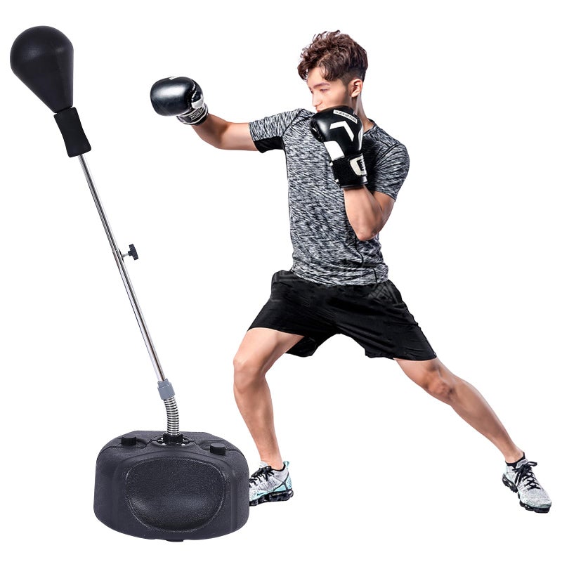 Stiatu Punching Bag with Stand-Fast Bounceback to Increase Speed, Reflexes, and Stamina â€“ Height Adjustable for Training, Boxing Equipment, Stress Relief & Fitness - Image 1