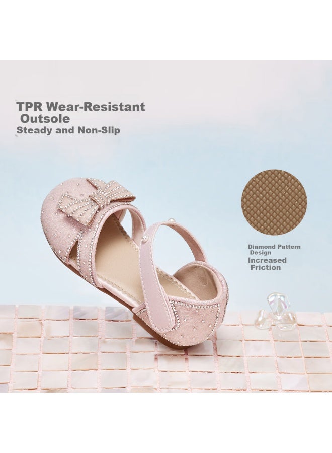 Dave & Bella David Bella Girls' Sandals Princess Shoes Summer Children's Shoes Flash Diamond Crystal Shoes Big Children's Leather Shoes - Image 3