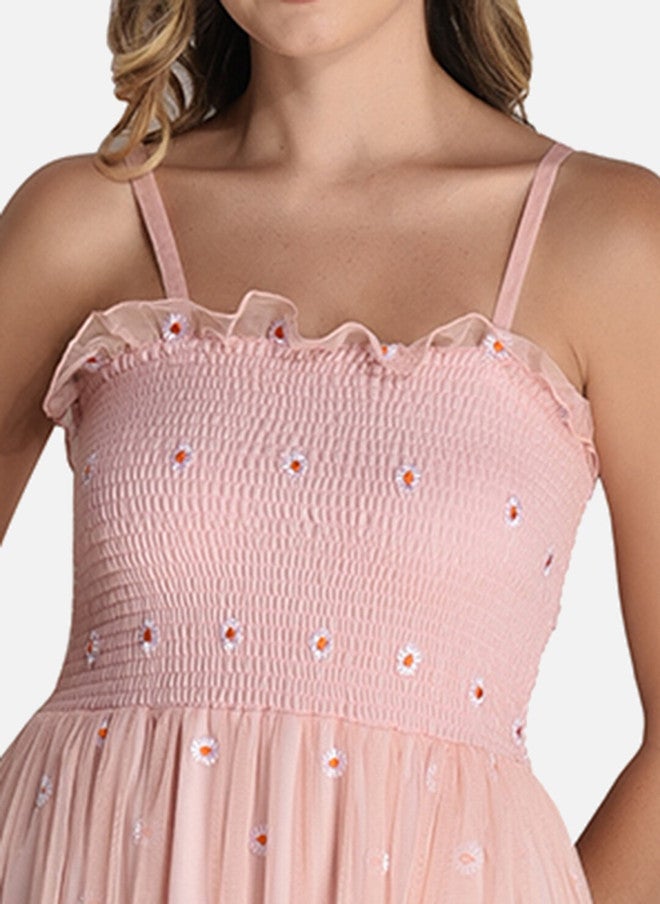FIMS Floral Embroidered Midi Dress - Image 2