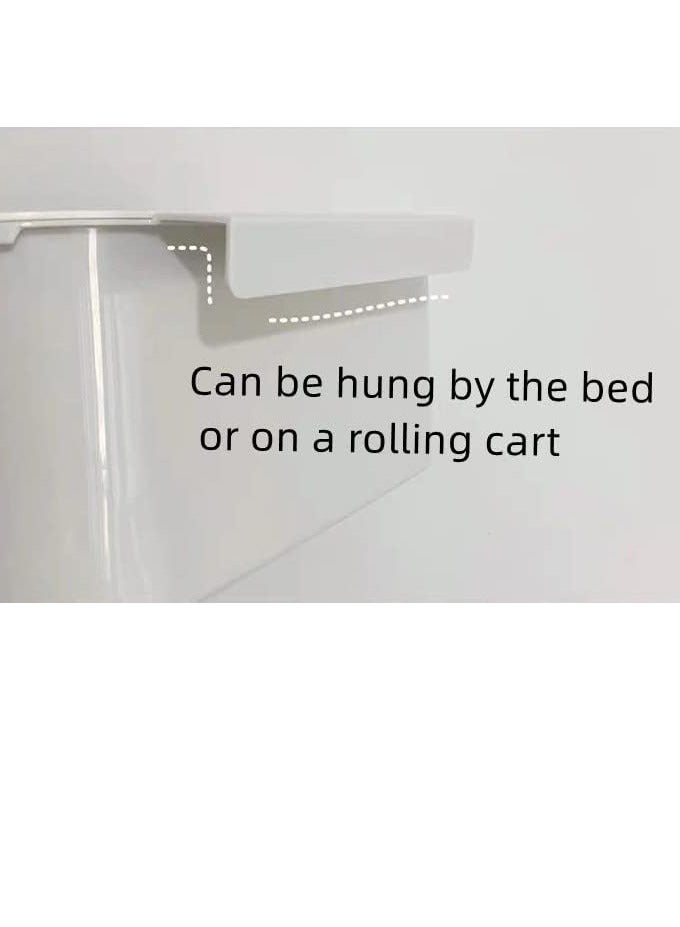 Bukela 2 Pack White Hanging Cup Holders,10x5x4.5 Trolley Basket Storage,Rolling Cart Accessories Hanging Buckets Hanging Bins,Storage Bucket,Make Up Pencil Holder,Kitchen Storage Container - Image 2