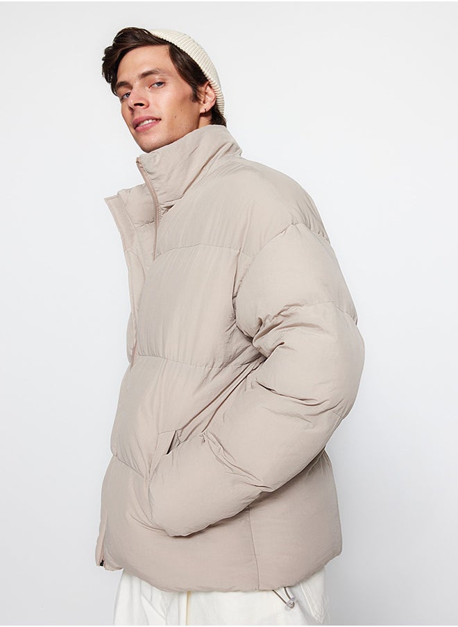 trendyol - Taş Unisex Oversize Fit Stand Collar Puffer Winter Coat TMNAW24MO00003 - Image 1