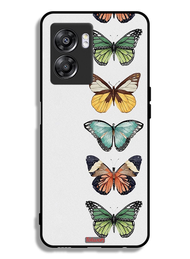 Tolwak OnePlus Nord N300 Protective Case Cover Four Butterflies - Image 2