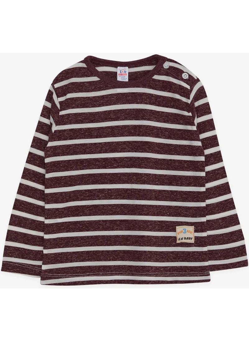 Breeze Baby Boy Long Sleeve T-Shirt Striped 9 Months-3 Years, Plum