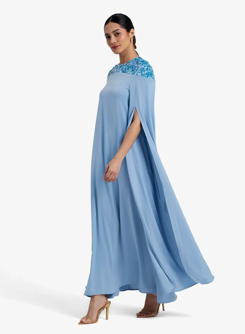 CHASE  Embellished Cape Sleeve Kaftan for Women | Best Price UAE