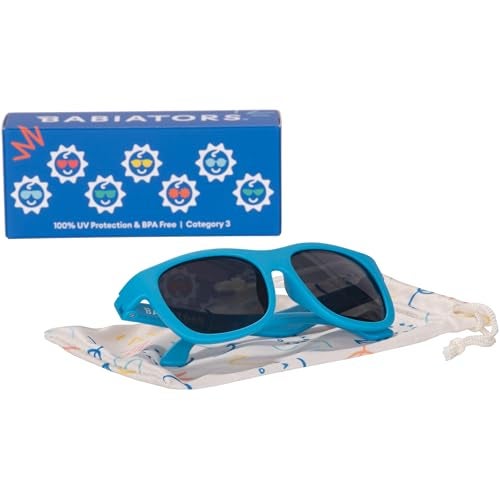 Babiators Originals Navigator | Blue Crush | Smoke Lenses | Ages 3-5 - Image 4