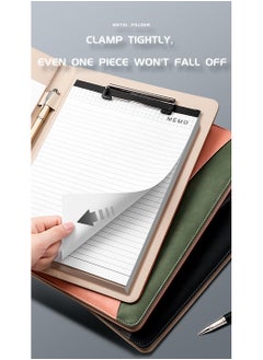Loquat A4 Multifunctional Leather Folder Sales Folder Office Binder With Calculator And A4 Note Paper  - Image 2