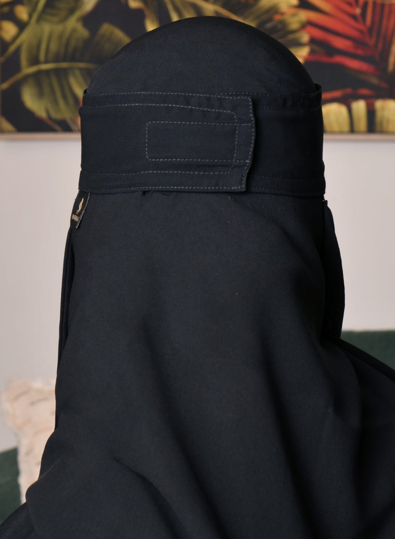 عبايات حوراء نقاب طويل بمطاط واحد ولاصق اغلاق بلوقو - Image 3