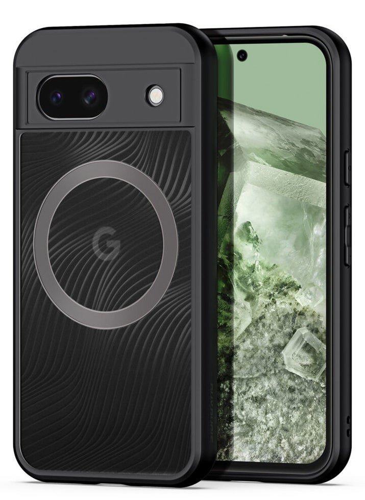 DUX DUCIS - DUX DUCIS Aimo Cover for the Google Pixel 8a mobile phone, compatible with MagSafe, a slim, transparent matte cover made of TPU, polycarbonate, polypropylene, silicone - black - Image 1