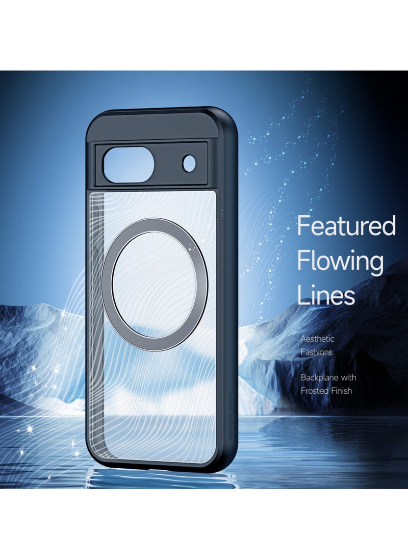 DUX DUCIS - DUX DUCIS Aimo Cover for the Google Pixel 8a mobile phone, compatible with MagSafe, a slim, transparent matte cover made of TPU, polycarbonate, polypropylene, silicone - black - Image 1