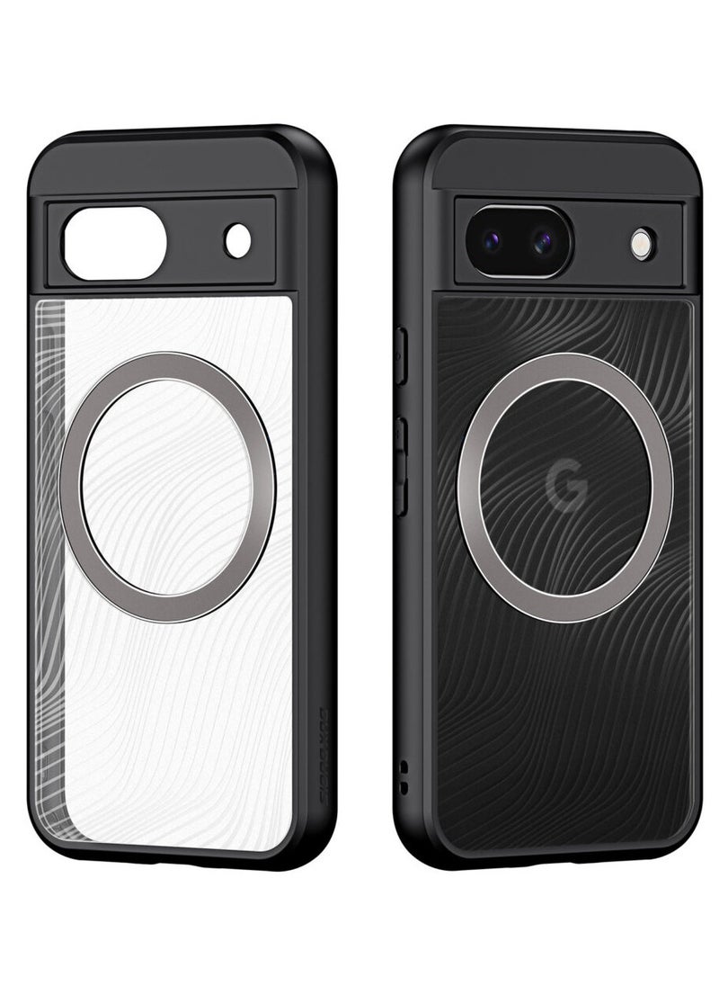 DUX DUCIS - DUX DUCIS Aimo Cover for the Google Pixel 8a mobile phone, compatible with MagSafe, a slim, transparent matte cover made of TPU, polycarbonate, polypropylene, silicone - black - Image 1
