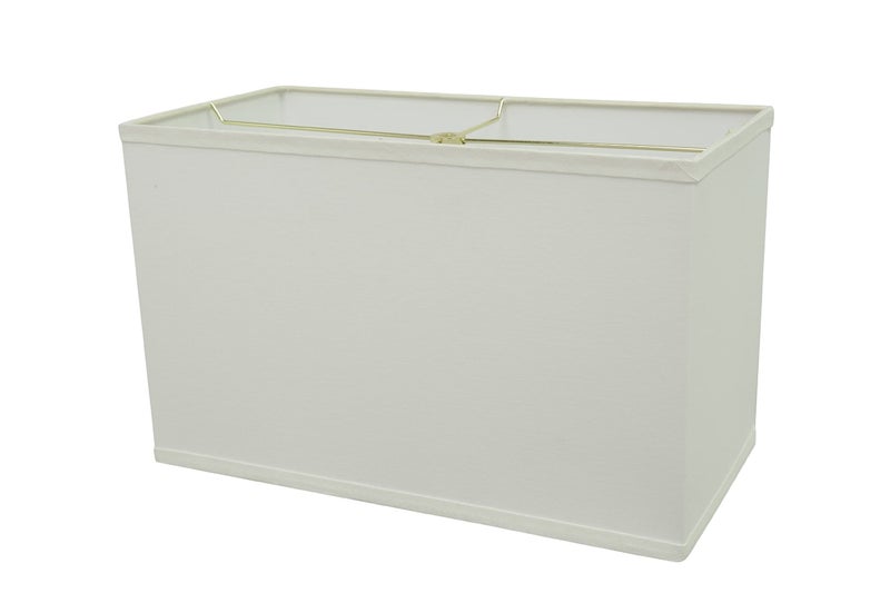Aspen Creative 36005, Transitional Rectangular Hardback Shaped Spider Construction Lamp Shade in White, 8" + 16" wide (8" + 16") x (8" + 16") x 10" - Image 3
