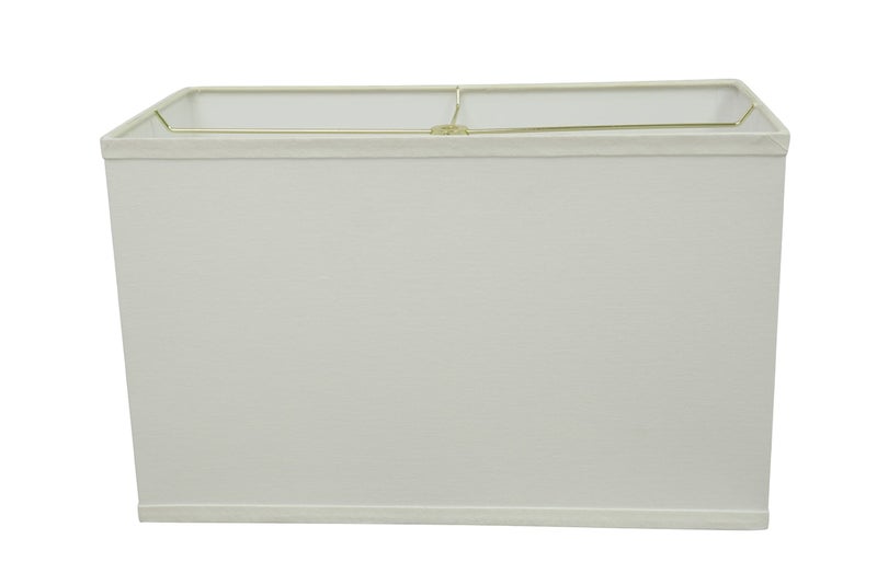 Aspen Creative 36005, Transitional Rectangular Hardback Shaped Spider Construction Lamp Shade in White, 8" + 16" wide (8" + 16") x (8" + 16") x 10" - Image 1