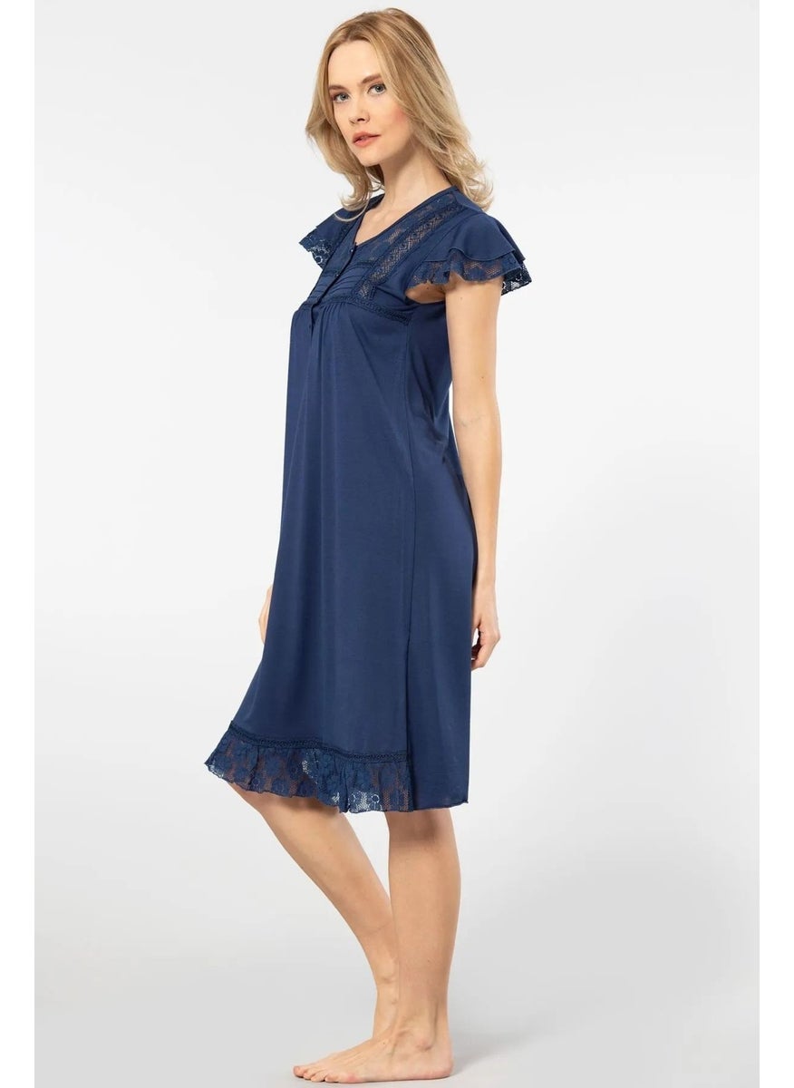 3284 Women's Short Sleeve Lace Nightgown-Navy Blue - pzsku/Z1FA81E0B195E932E20B0Z/45/_/1735920815/ee915584-e1fa-4bb9-91ee-5f6607466325