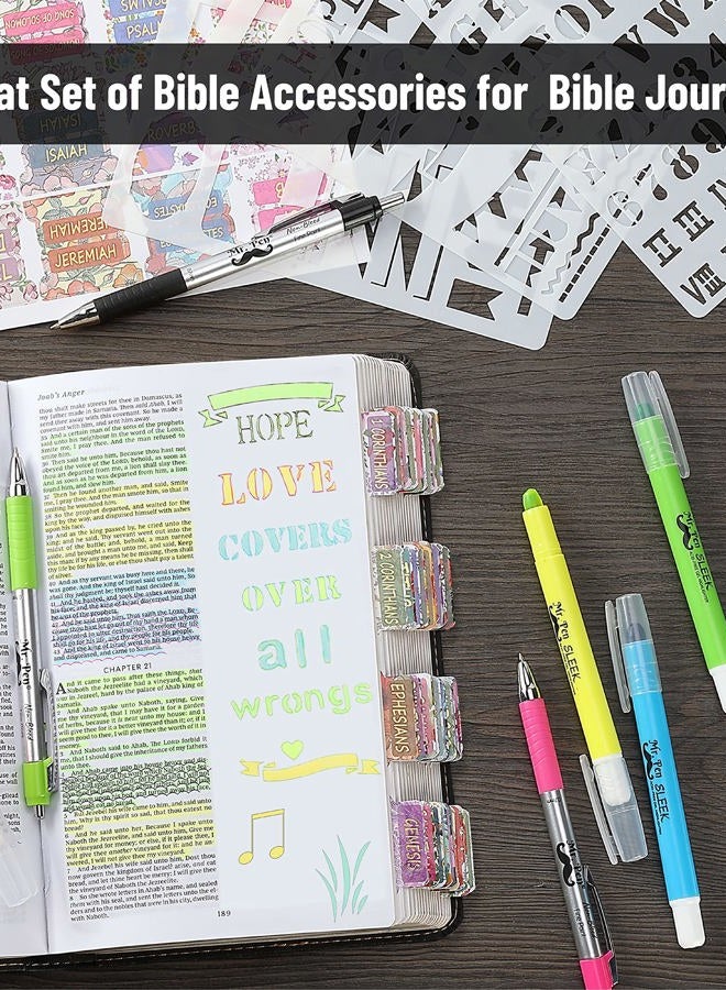 Mr. Pen Bible Journaling Kit with Bible Highlighters and Pens No Bleed, Bible Tabs, Bible Stencils, Bible Ruler, Bible Markers No Bleed, Bible Journaling Supplies, Bible Study Kit, Christian Gifts - Image 5
