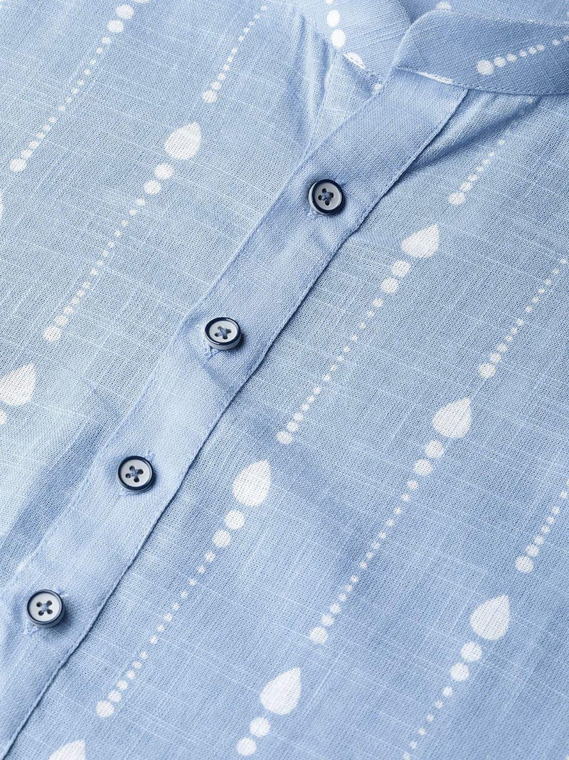 See Designs Men's Cotton Regular Kurta with Pyjama (SDMDWKT83301_Blue_M) - Image 2