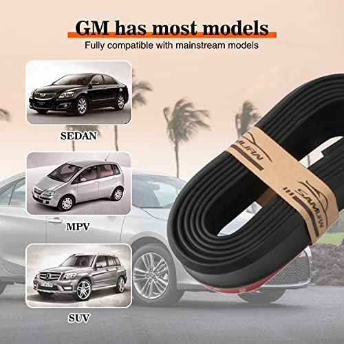 Miytsya Pack-1 2.5M/8.2FT Carbon Fiber Front Lip, Side Skirt, Spoiler - Waterproof Protection, Universal Auto Parts (Carbon Fiber Black) - Image 3