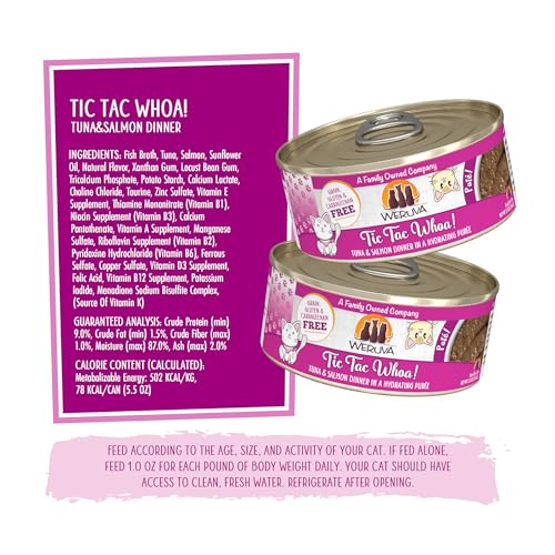 Weruva Wet Cat Food, Tic Tac Whoa with Tuna and Salmon Pate, 5.5oz Can, Pack of 8 - Image 5