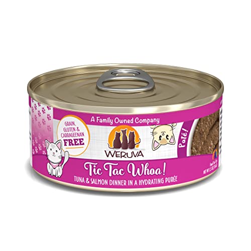 Weruva Wet Cat Food, Tic Tac Whoa with Tuna and Salmon Pate, 5.5oz Can, Pack of 8 - Image 1