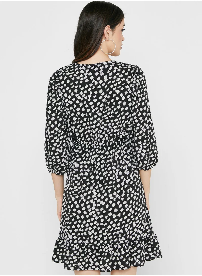 VERO MODA V-Neck Printed Dress