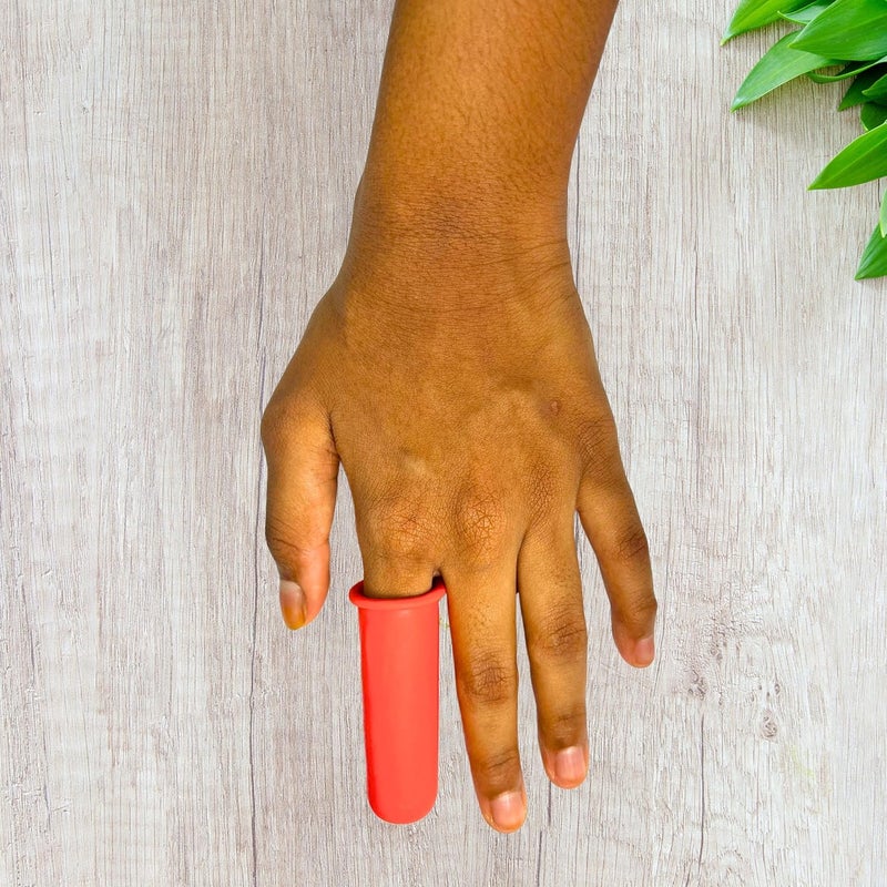 Heavy Duty Rubber Finger Caps for Cutting Vegetables (Red & Green) | Silicon Finger Caps | Free Size | Long Lasting & Reusable | Free Size (10) - Image 3