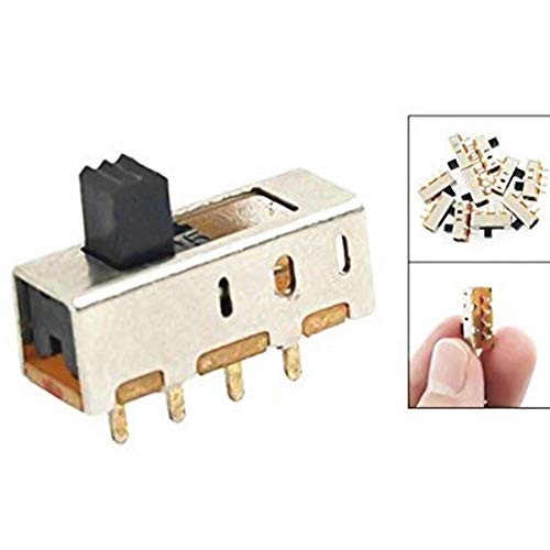 Yohii 40 Pcs DC 50V 0.5A 3 Position Vertical Slide Switch 4 Pin SS13F11 Solder Lug Pin- (G7.23) - Image 2