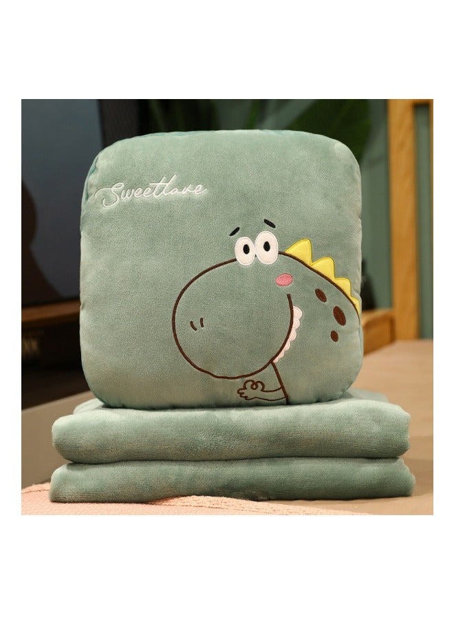 MIXDE 15 Stuffed Dinosaur Travel Blanket and Pillow Set,3 In 1 Plush Stuffed Hugging Pillow With Pillow Blanket For Kids Gift Travel Airplane Train Bed Office Nap  - Image 5