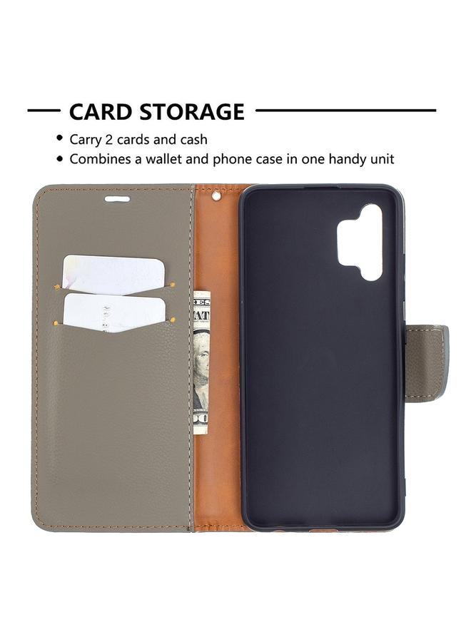 S-TOP Case For Samsung Galaxy A32 4G Litchi Texture Pure Color Horizontal Flip Leather Case with Holder & Card Slots & Wallet & Lanyard - Image 4