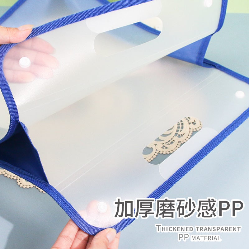 Waterproof Handbag Transparent Frosted Portable Organ Bag Test Paper Book Storage Bag Folder Portable Briefcase - Image 4