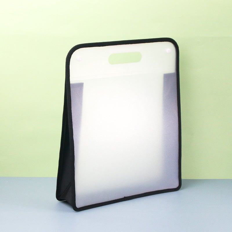 Waterproof Handbag Transparent Frosted Portable Organ Bag Test Paper Book Storage Bag Folder Portable Briefcase - Image 1