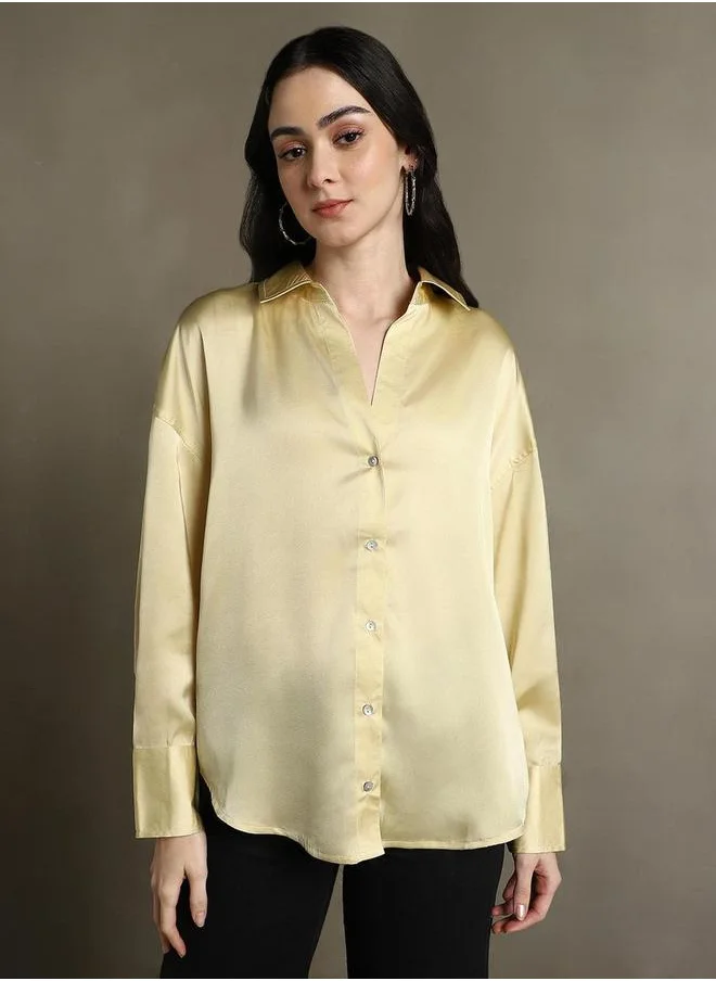 Dennis Lingo Dennis Lingo Relaxed Fit Casual Shirt with Spread Collar