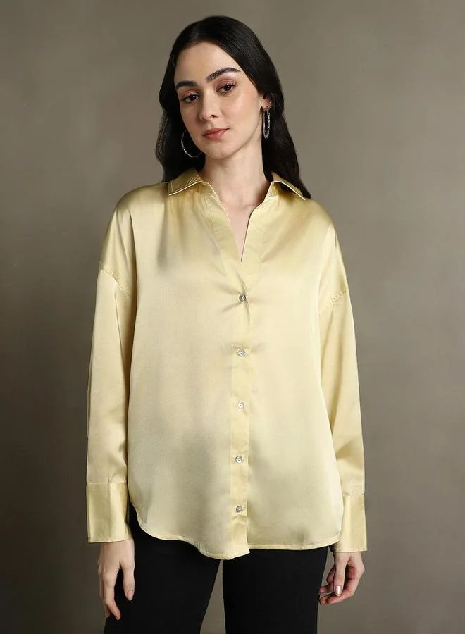 Dennis Lingo Dennis Lingo Relaxed Fit Casual Shirt with Spread Collar