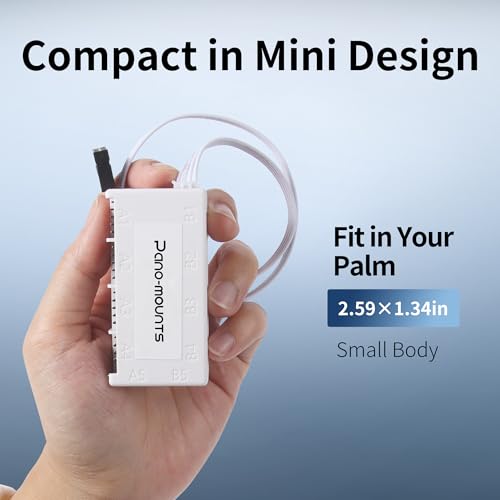 PANO-MOUNTS Internal USB Hub Magnetic Motherboard 9-Pin Splitter Header 1 to 4 Ports with SATA Power Cable for Liquid Cooler PC Case Screen and More White - Image 3