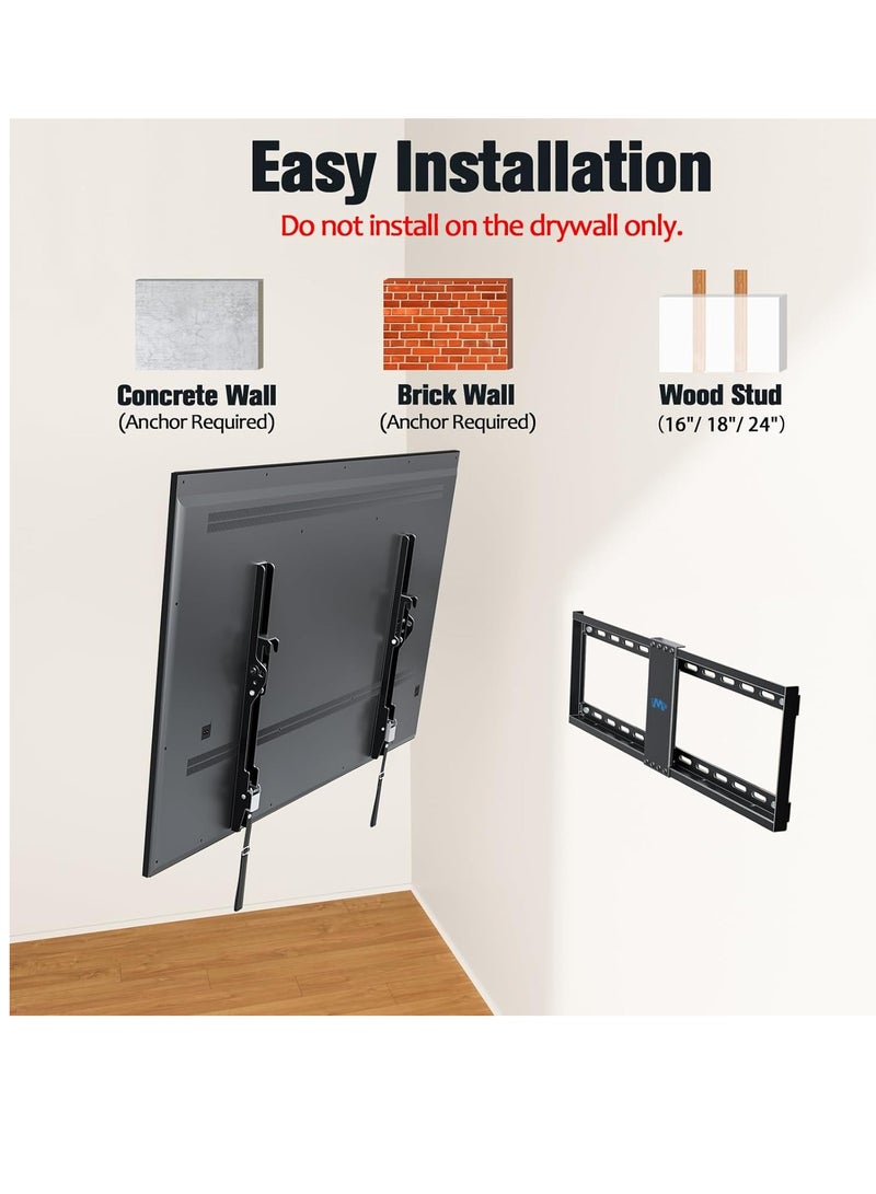 Mounting Dream TV Wall Mount for Most 37-75 Inch TVs, Universal Tilt TV Mount Fit 16", 18", 24" Stud with Loading Capacity 132lbs, Max Vesa 600 x 400mm, Low Profile Flat Wall Mount TV Bracket - Image 3