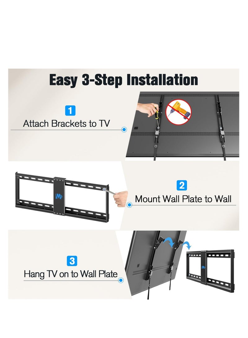 Mounting Dream TV Wall Mount for Most 37-75 Inch TVs, Universal Tilt TV Mount Fit 16", 18", 24" Stud with Loading Capacity 132lbs, Max Vesa 600 x 400mm, Low Profile Flat Wall Mount TV Bracket - Image 2