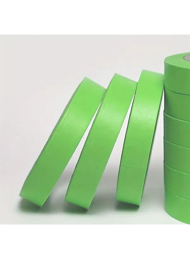 2 Rolls 20mm Wide Low Tack Green Paper Masking Tape No Residue Removable - Image 2