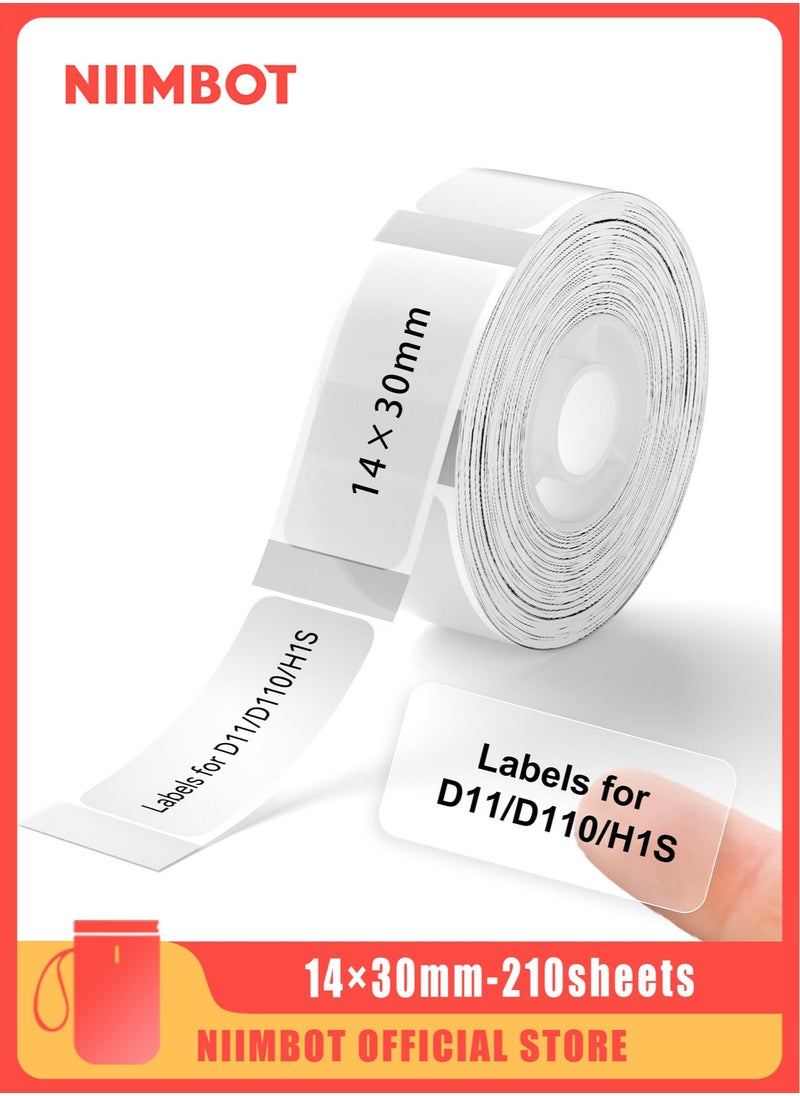 NIIMBOT D11/D110/D101/H1S Waterproof Transparent Thermal Label Paper for Barcode Printing 14*30mm（Clear）  - Image 1