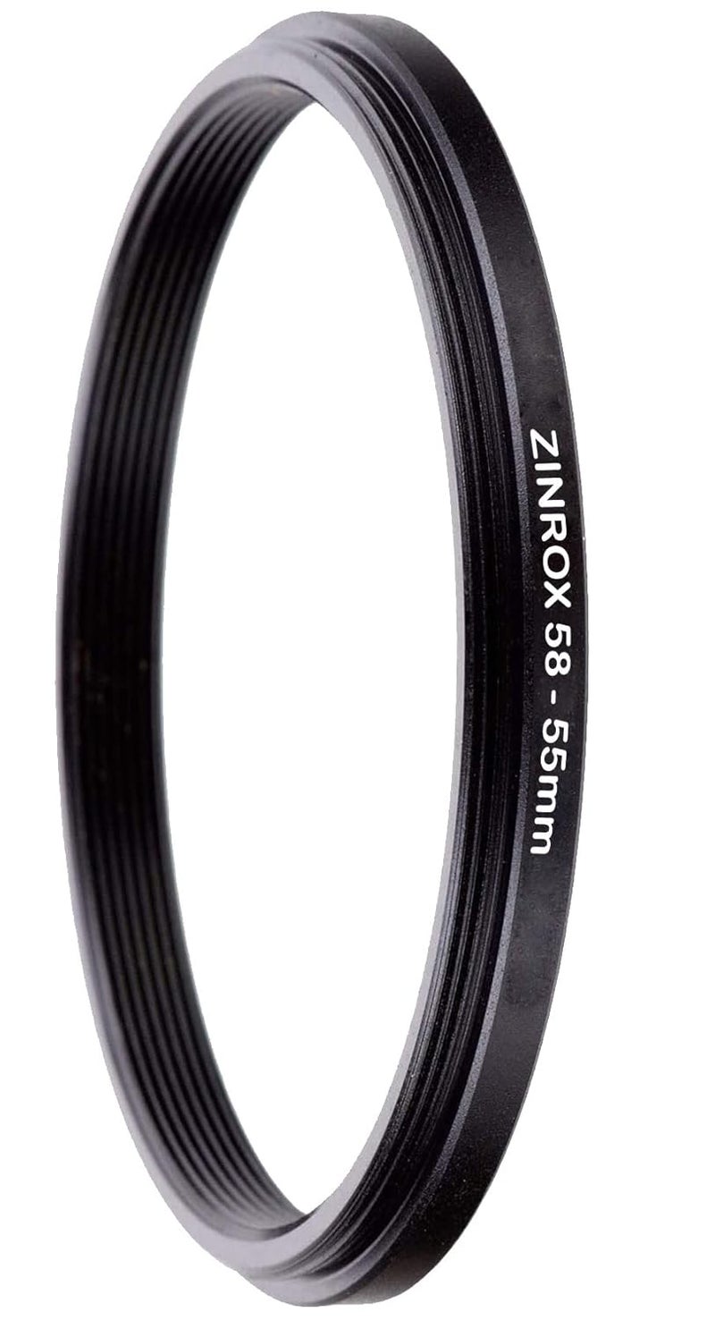 ZINROX® 58-55mm Step Down Lens Filter Adapter Ring, Set of 1 Piece - Size : 58mm to 55mm Stepping Ring - Image 2
