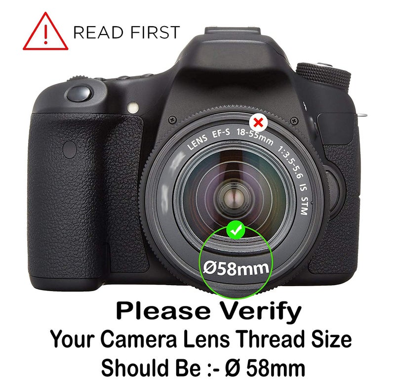 ZINROX® 58-55mm Step Down Lens Filter Adapter Ring, Set of 1 Piece - Size : 58mm to 55mm Stepping Ring - Image 5