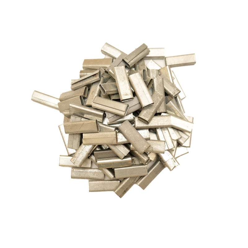 EFFICACY Box Strapping Galvanized Aluminum Closed (PushType) Seal/Clip, Outer Box Packing Size 12mm (3 kg) - Image 1