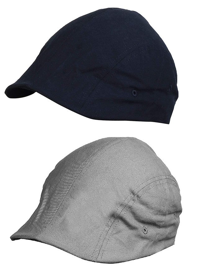 Zacharias Boy's Kids Cotton Golf Cap (100033-kids_Blue & Grey_ 8-14 Years) (Pack of 2) - Image 1