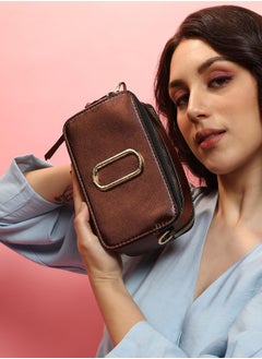 Haute Sauce The Block Box Sling Bag - Chocolate Brown  - Image 3